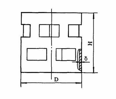 This is a structure diagram of metal pall ring from front view.